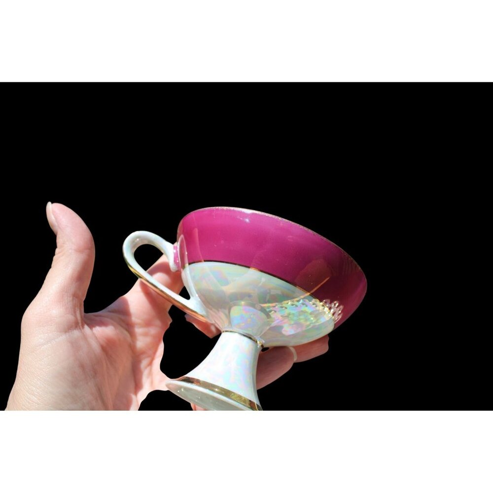 Vintage Hand-Painted Tea Cup & Saucer Set Made In Japan - Picture 7 of 11